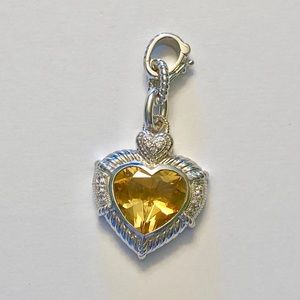 Judith Ripka Amber Heart Pendant